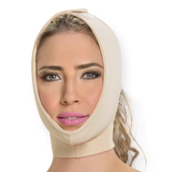 Post Surgery Neck and Chin Compression Garment Wrap Bandage Face Slimmer Lifting - Picture 1 of 1
